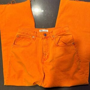 Orange Zara Baggy Fit Jeans